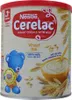 A can of Nestle Cerelac infant cereal with wheat and milk. Produktbild-Vorschau