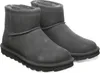 A pair of gray winter boots.