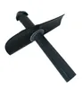 A black plumbing vent pipe with a bitumen flange, isolated on a white background. Produktbild-Vorschau