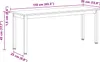 SYFAX™ Panca bianca 110 x 35 x 45 cm Legno di pino Anteprima dell’immagine prodotto 10