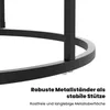 STILVORA Couchtisch 2er-Set rund, Satztisch schwarz, Produktbild-Vorschau 8