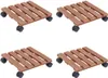 Pflanzenroller 4 Stk. Braun 30x30x7,5 cm WPC Produktbild-Vorschau 1