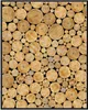 Wallario Wandbild Holzstapel rund, Größe: 40,30 x 50,30 cm, Produktbild-Vorschau 1