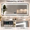 Espejo de baño Vrygle con Bluetooth, 100x60 cm: Espejo LED Vista previa de la imagen del producto 6