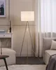 BELIANI Stehlampe Gold und Weiß Metall 148 cm runder Produktbild-Vorschau 2