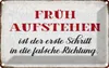 vianmo Blechschild 20x30 cm früh aufstehen falsche Richtung Produktbild-Vorschau 1