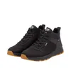 A pair of black high-top sneakers with brown soles, shown from a slight angle against a white background. Produktbild-Vorschau