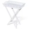 vidaXL Table de service/d'appoint avec plateau blanc Voir les images du produit 2