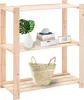 vidaXL Scaffale a 3 ripiani 80×38×90 cm in pino massiccio Anteprima dell’immagine prodotto 1