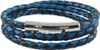 Lederkette Lederband Herren Halskette Schwarz Blau 17-100 Produktbild-Vorschau 1