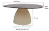Couchtisch Mylon mit Rauchglasplatte 86cm - Beige Produktbild-Vorschau 5