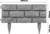 Gartenmauer Ziegelmauer Kunststoff Zaun Rabatte L 220 cm h Produktbild-Vorschau 3