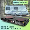 Glaskeramik Doppelkochplatte, 2 Kochfelder 16,4 & 18,8 cm, Produktbild-Vorschau 4