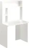 A white desk with an overhead shelf and cubbies, isolated on a white background. Anteprima dell’immagine prodotto