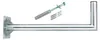 PremiumX 80cm Ø 60mm Wandhalter Stahl mit Verstrebung inkl. Produktbild-Vorschau 1