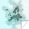 MuchoWow® Poster Europa - Karten - Papier - Zeitung 30x30 Produktbild-Vorschau 1