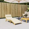 vidaXL Sonnenliegen-Auflage Creme 180x60x4 cm Oxford-Gewebe Produktbild-Vorschau 2