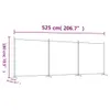A diagram showing the dimensions of a three-panel screen. Podgląd zdjęcia produktu