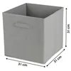 Aufbewahrungsbox Textil, grau 31x31x31cm Produktbild-Vorschau 2