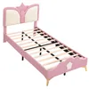 Flieks Polsterbett Kinderbett 90x200cm mit kronenförmigem Produktbild-Vorschau 10