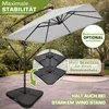 tillvex® Hliníkový slunečník obdélníkový Ø 330 cm šedý + Náhled obrázku produktu 8