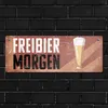 Freibier morgen Metallschild mit Bierglas im Retrolook Produktbild-Vorschau 7