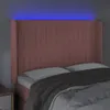 LED Kopfteil Rosa 147x16x118/128 cm Samt Produktbild-Vorschau 4