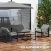 Outsunny 4-tlg. Gartenmöbel-Set, Balkonmöbel mit Sitzkissen Produktbild-Vorschau 6