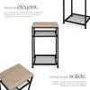 Table d’appoint YORK 45,5x36x75,5cm - Bois clair Voir les images du produit 3