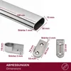 HOOZ® Kleiderstange Schrank Oval 100 cm [SCHRANK- & Produktbild-Vorschau 4