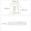 relaxdays Stolik boczny drewniany biały 38,0 x 38,0 x 50,0 Podgląd zdjęcia produktu 4