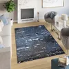 Teppich Kurzflor Modern Dunkelblau Meliert Wohnzimmer Produktbild-Vorschau 1