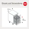 Hailo Triple XL 450 - poubelle encastrée 55 l gris foncé Voir les images du produit 3