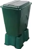 A green compost bin with a lid, placed on a green base. Produktbild-Vorschau