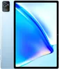 A light blue tablet is shown from the back and side, with its screen displaying a blue and white abstract image. Produktbild-Vorschau