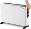A white Trotec convector heater with black feet and controls is shown. A hand is reaching to adjust the controls on the side. Anteprima dell’immagine prodotto