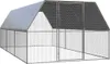 vidaXL Gabbia per polli da esterno 3x6x2 m Acciaio zincato Anteprima dell’immagine prodotto 6