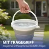 Falteimer 5l grau weiß Ø25x6cm Kunststoff Eimer faltbar Produktbild-Vorschau 4