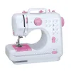 A white and pink electric sewing machine is shown against a white background. Produktbild-Vorschau
