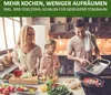 A family is preparing food in a kitchen. Produktbild-Vorschau