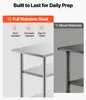 Table de travail VEVOR pour la restauration, 1219 x 610 x Voir les images du produit 3