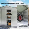 Outsunny Verzinkter Stahl Gerätehaus 2,43㎡ 213x131x192cm Produktbild-Vorschau 6