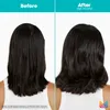 A split image showing a 'before' and 'after' of hair treatment. The 'before' side shows flat, limp hair, while the 'after' side shows voluminous, styled hair. Produktbild-Vorschau