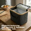 2-in-1 Picknicktasche mit Kühltasche & Bambusdeckel, ca. Produktbild-Vorschau 3
