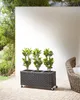 BELIANI Blumenkasten Schwarz Rattan Rechteckig 82 x 28 cm Produktbild-Vorschau 2