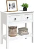 Tavolo consolle bianco 75x35x75 cm in legno di pino Anteprima dell’immagine prodotto 6