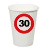 Pappbecher Verkehrsschild 30 250ml/8Stk. Produktbild-Vorschau 1