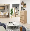 Commode en chêne sonoma avec 5 tiroirs spacieux, 60 cm de Voir les images du produit 6