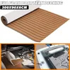 A collage showing a roll of EVA foam boat decking and two examples of its application on boat interiors. Podgląd zdjęcia produktu