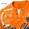Herren T-Shirt | Sommershirt | Batik Optik | 2879 Orange L Produktbild-Vorschau 6